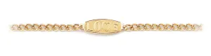 My First ID Bracelet with Love Plaque Gold Tone