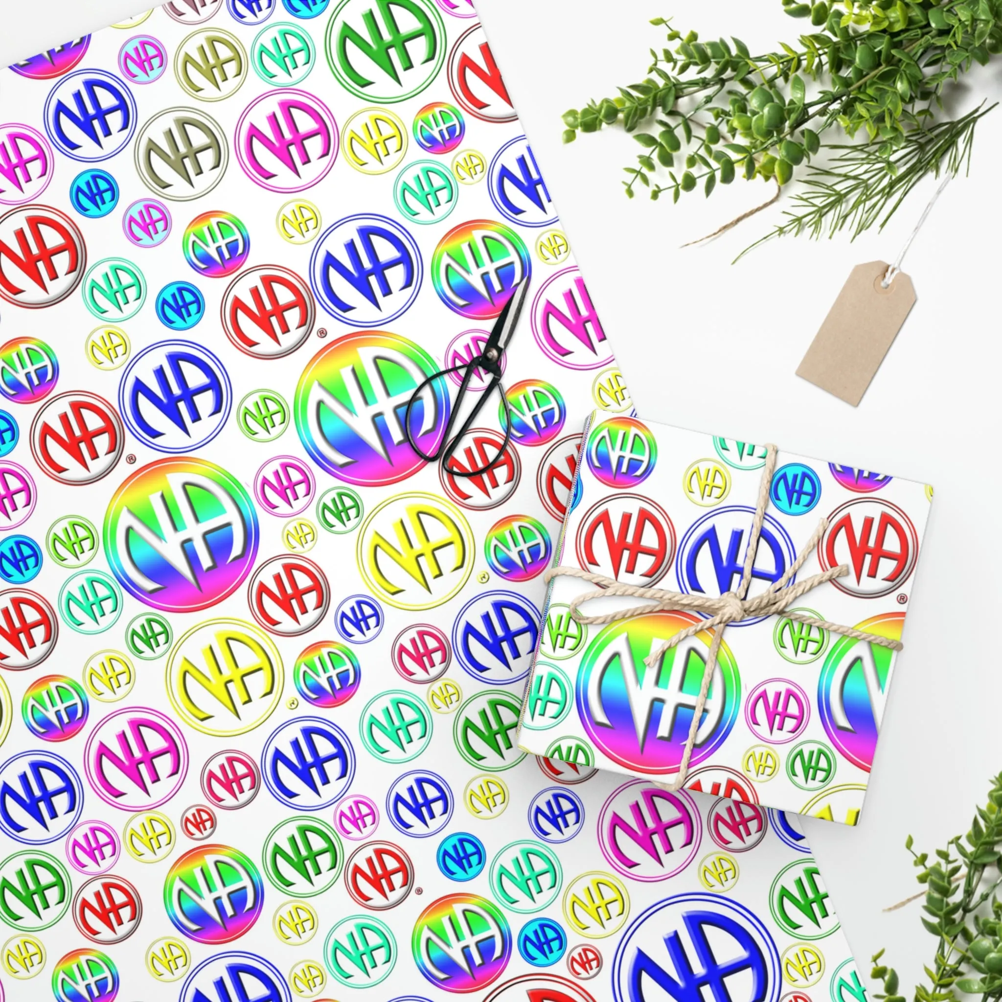 NA Symbol Burst Wrapping Paper