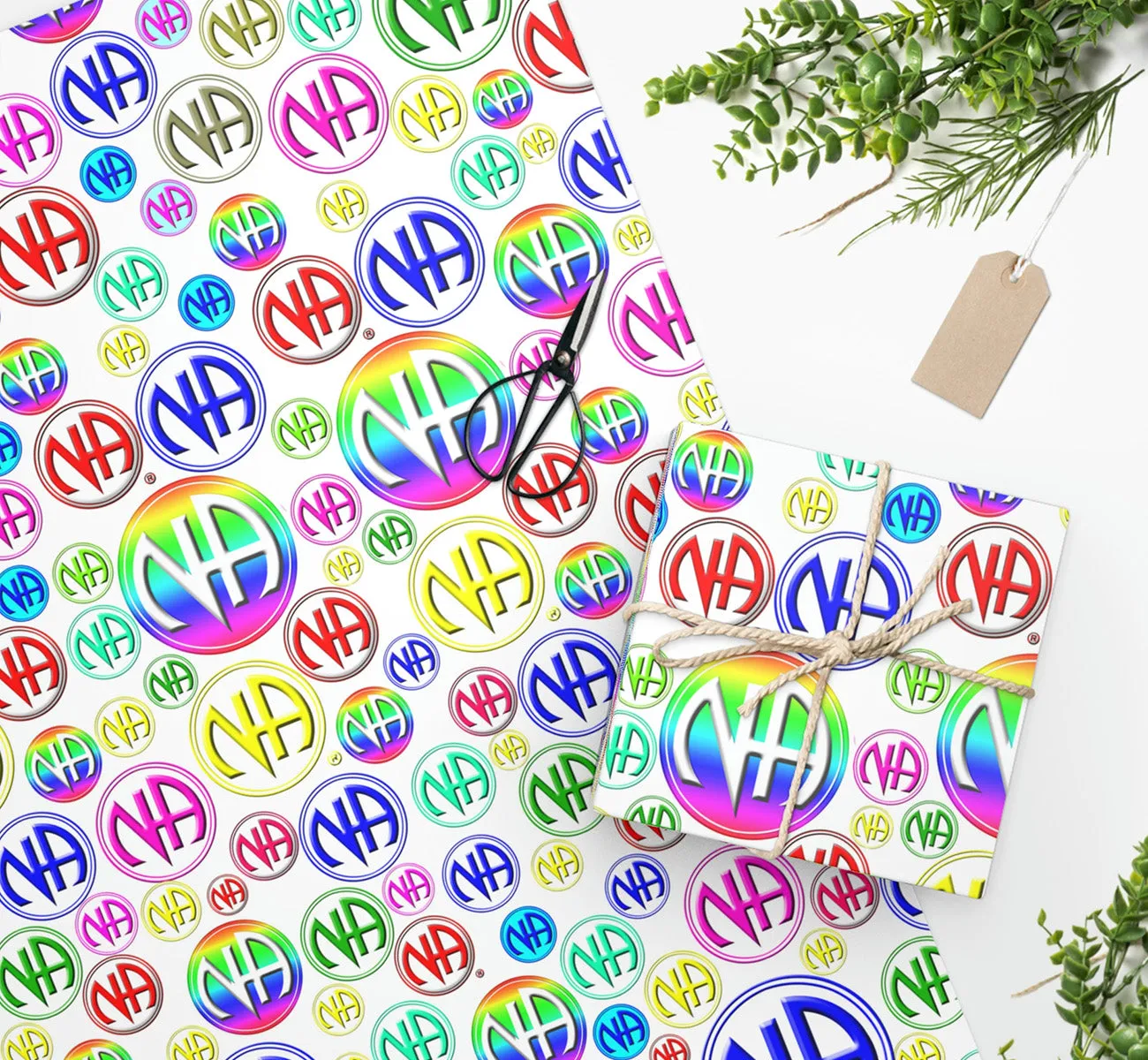 NA Symbol Burst Wrapping Paper