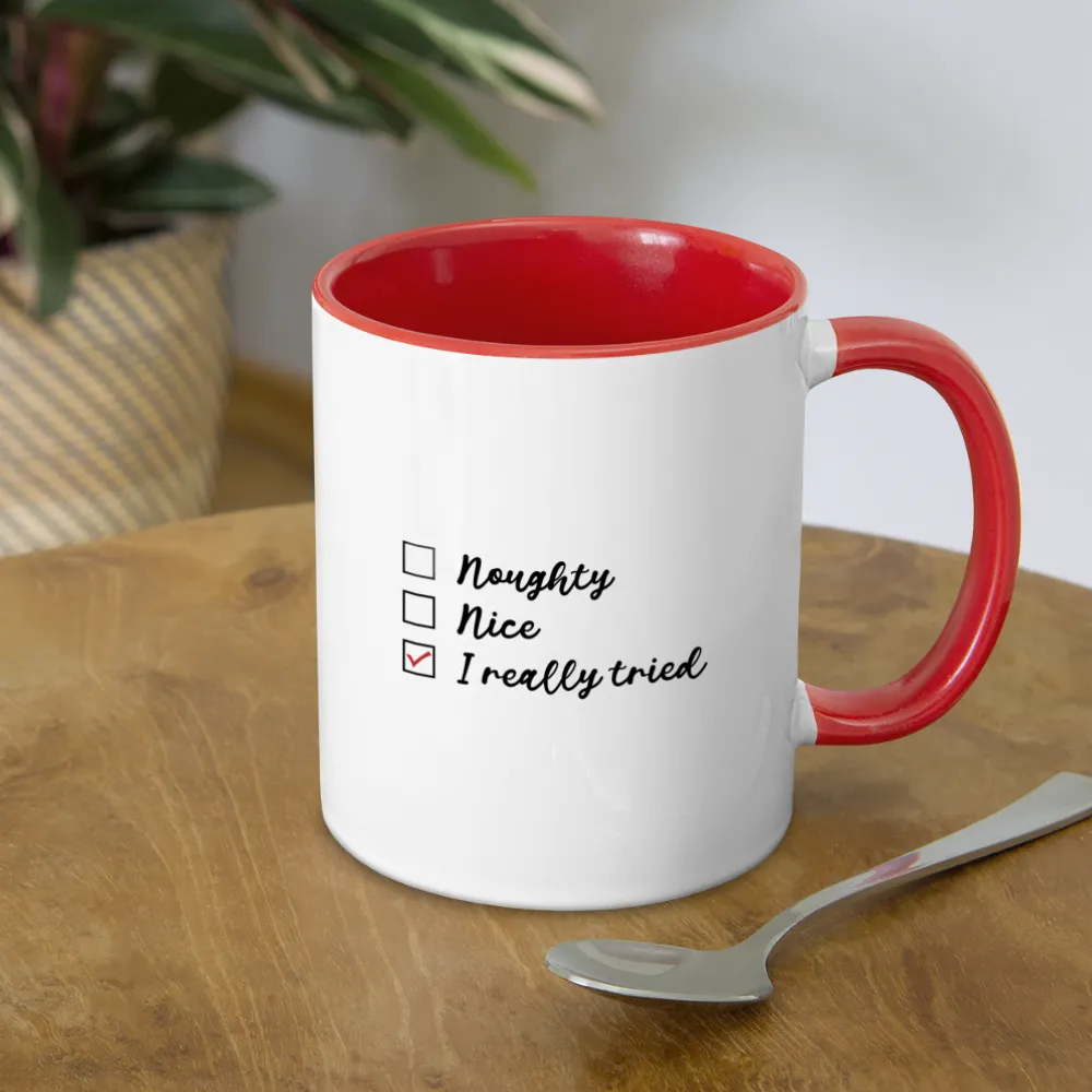 Naught Nice I Really Tried Coffee Mug (Christmas)