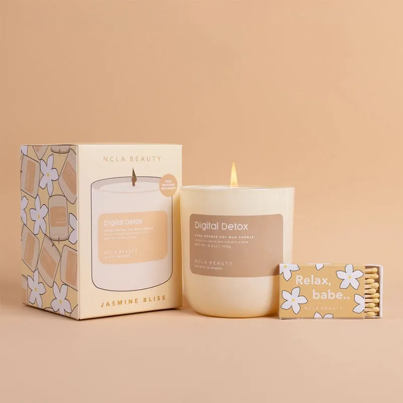 NCLA BEAUTY | Digital Detox (Jasmine Bliss) Soy Wax Candle