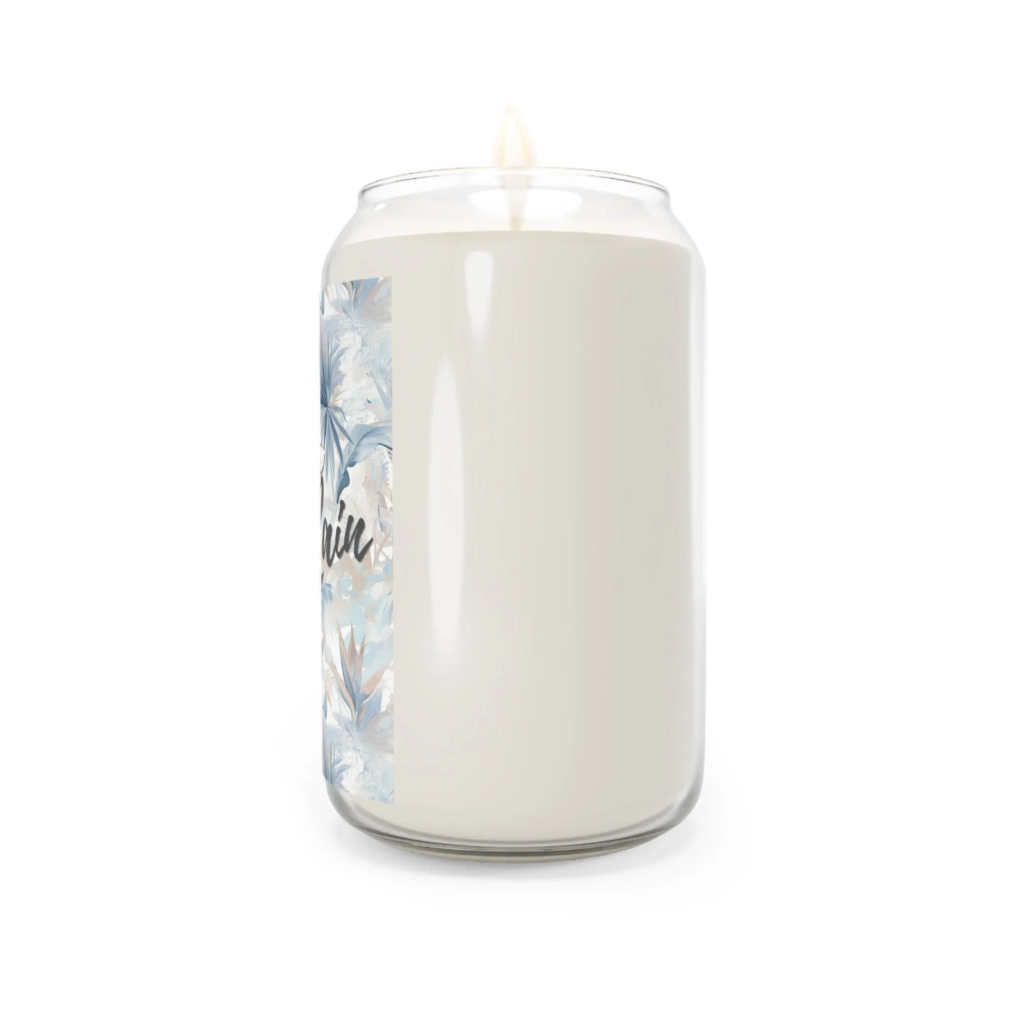 Neutral Toile Tropic- Large Spiced Scented Candle  (USA MADE 14oz)