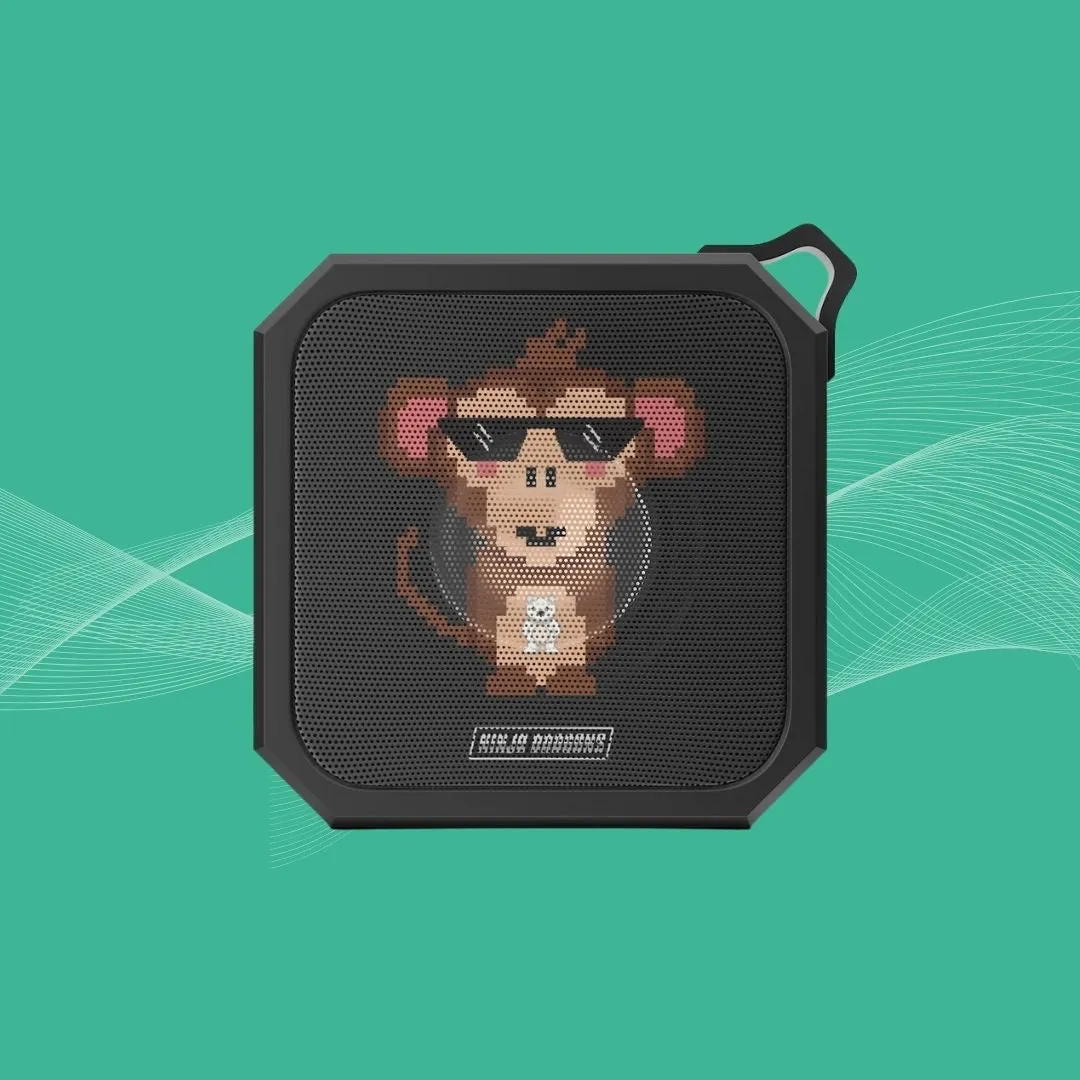 Ninja Dragons Monkey Retro Pixel Waterproof Bluetooth Speaker