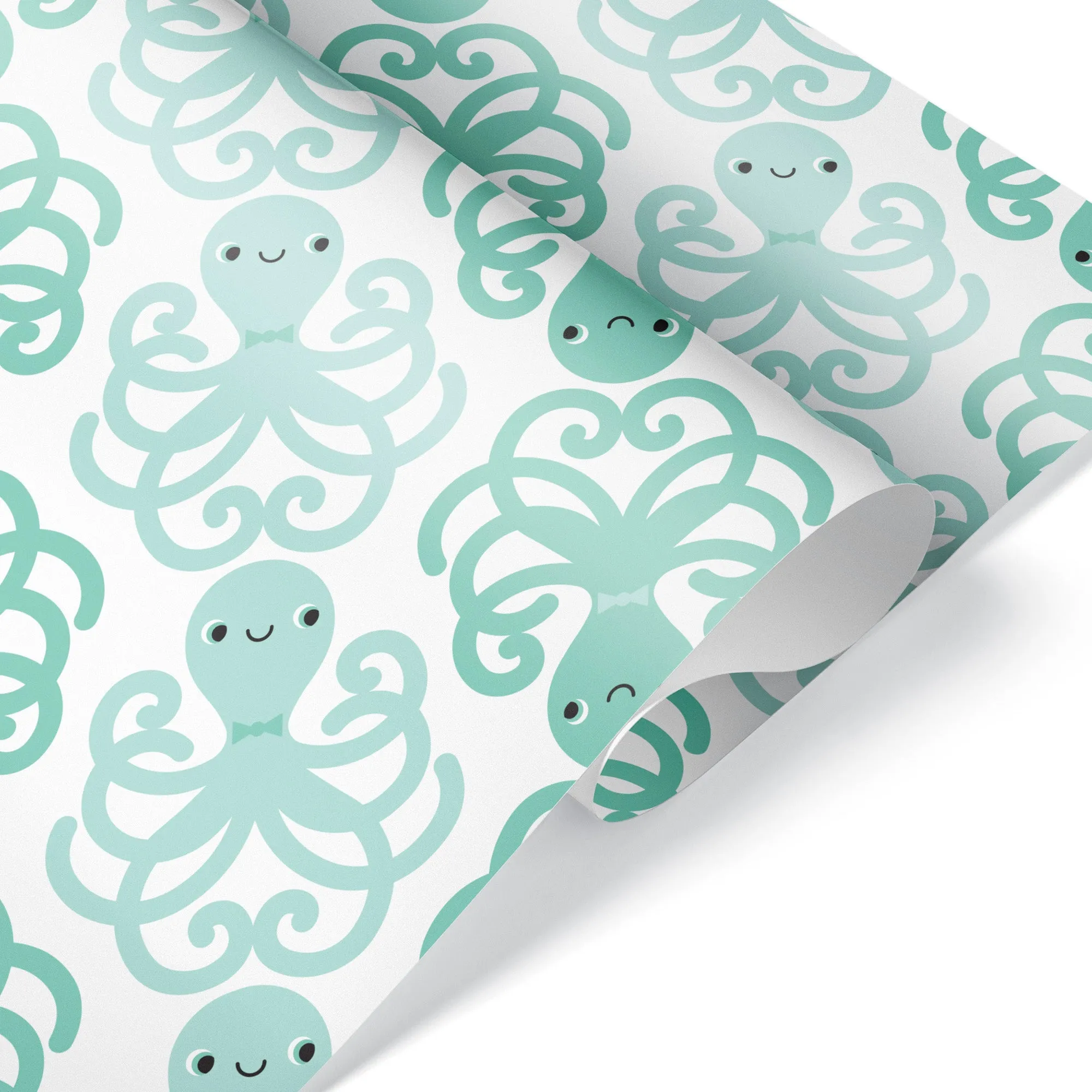 Octopus Wrapping Paper - MINT