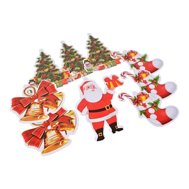 Partyzz Trader Christmas_danglers Hanging Merry Christmas Bells Decoration | Festive Hanging Ornaments | Charming Christmas Danglers | Christmas Designs | Ideal for Both Indoor and Outdoor