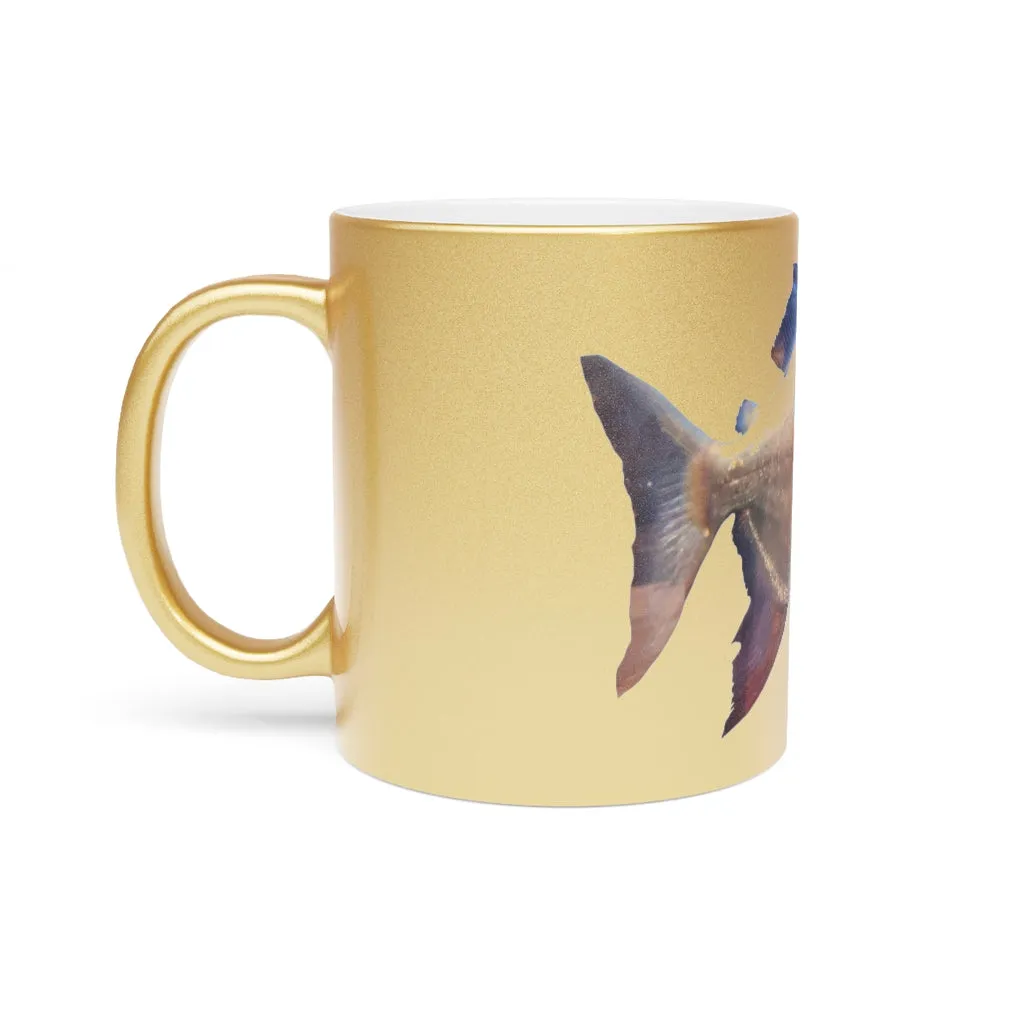 Peach Fish Metallic Mug (Silver / Gold)