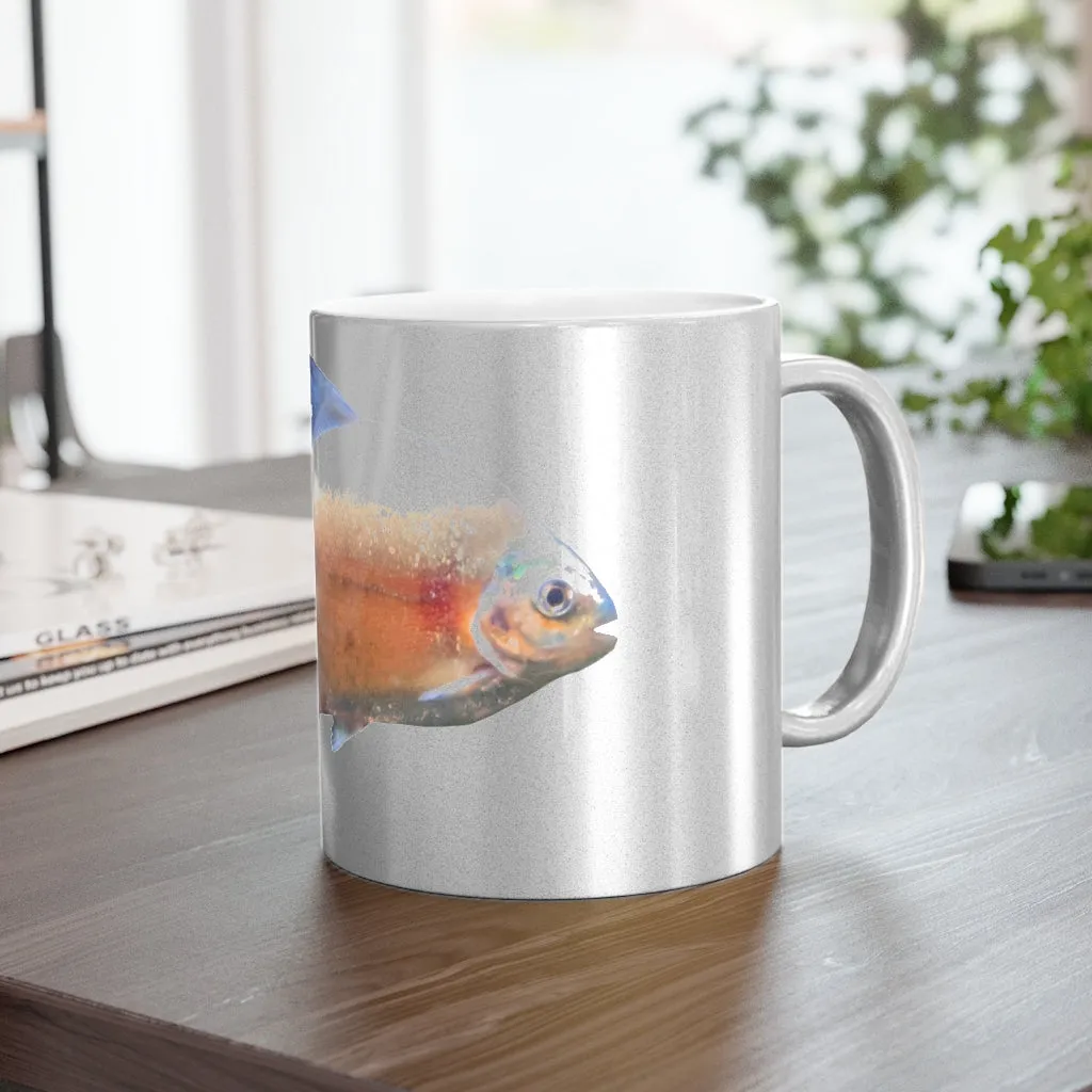 Peach Fish Metallic Mug (Silver / Gold)