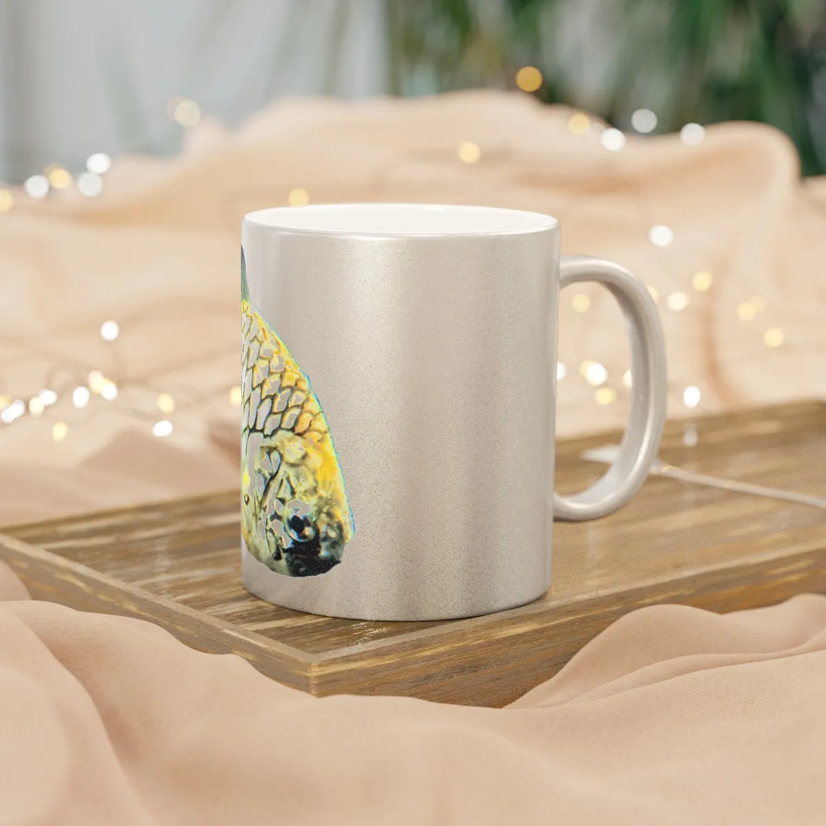 Pineapple Fish Metallic Mug (Silver / Gold)