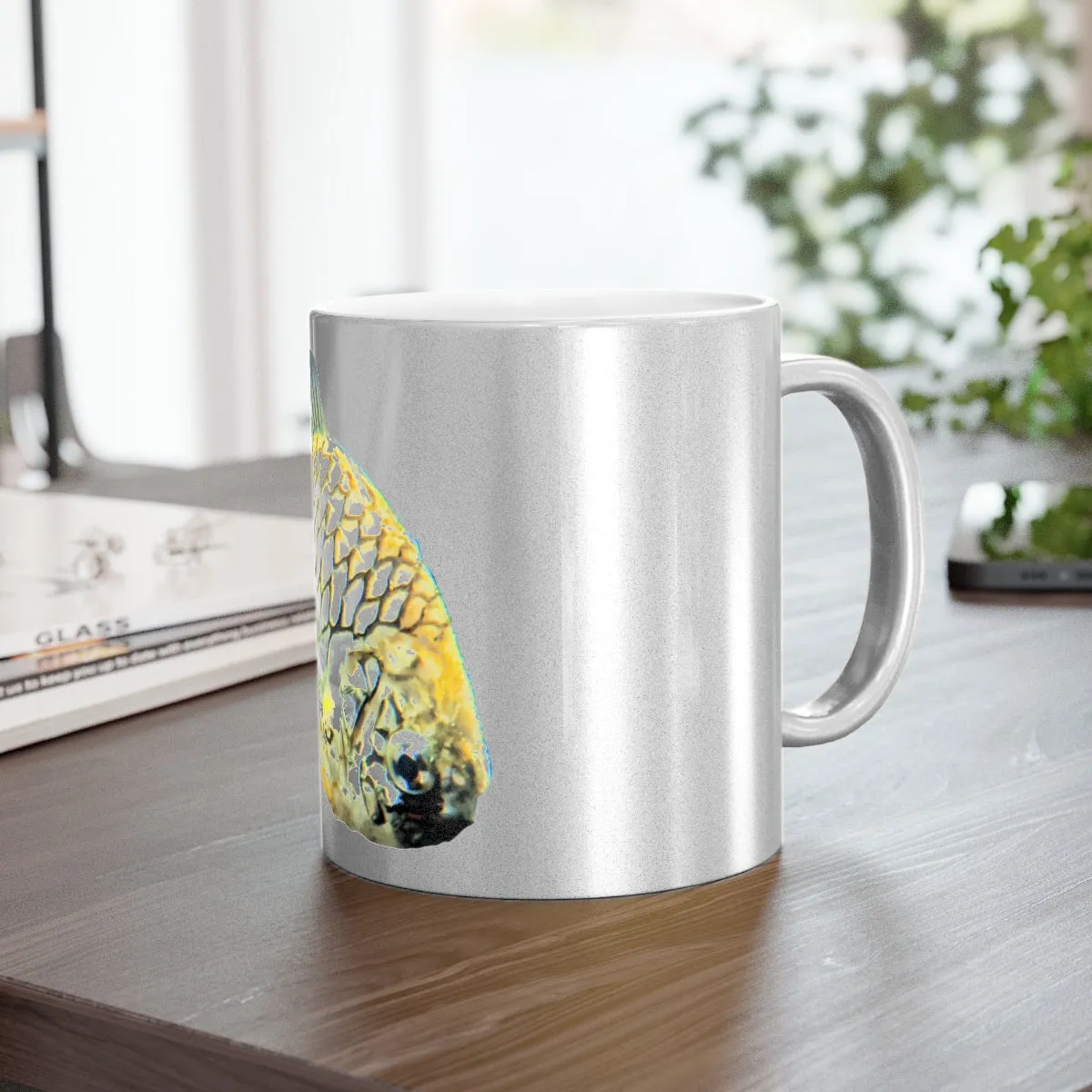 Pineapple Fish Metallic Mug (Silver / Gold)