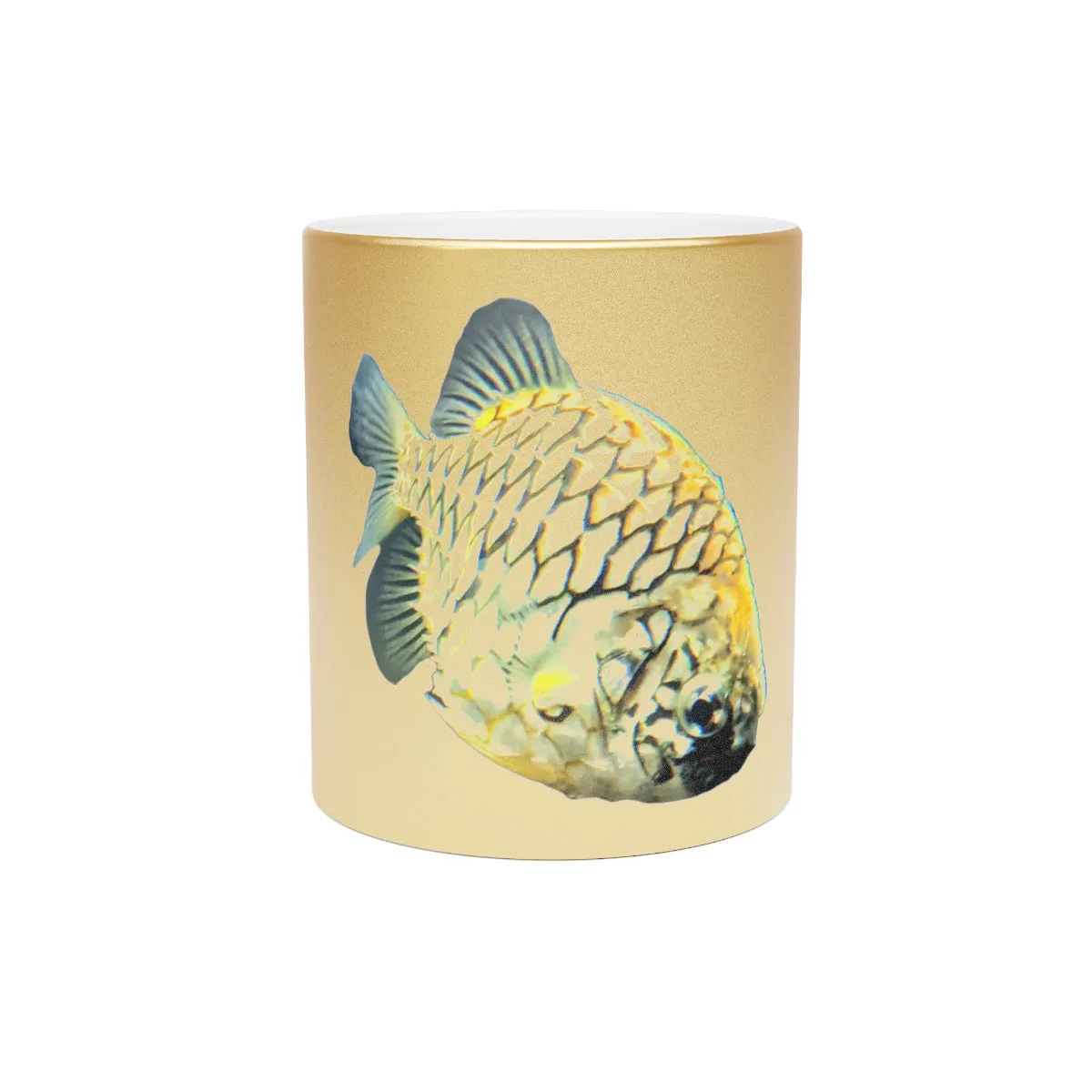 Pineapple Fish Metallic Mug (Silver / Gold)