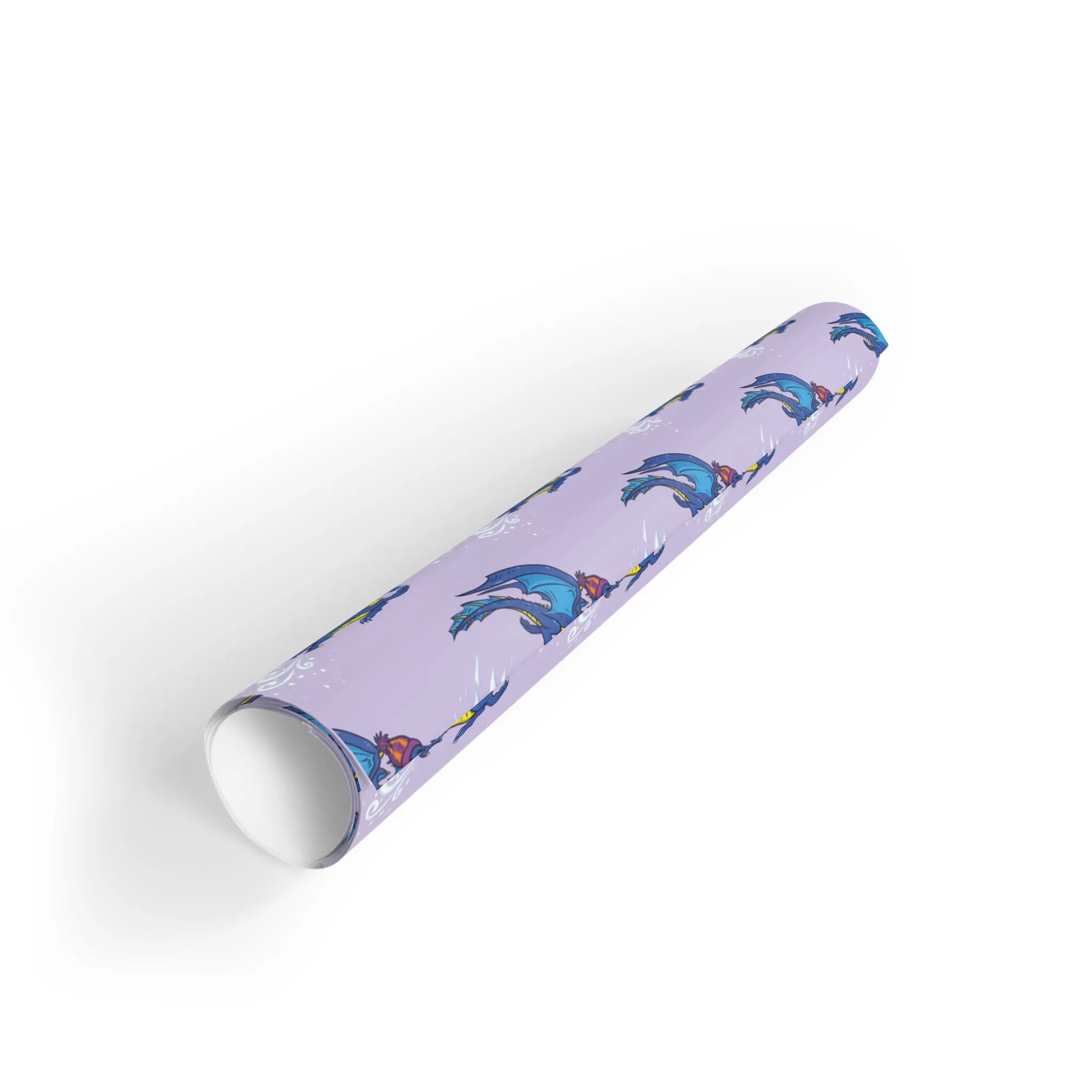 "Winter Dragon" in Lavender - Wrapping Paper