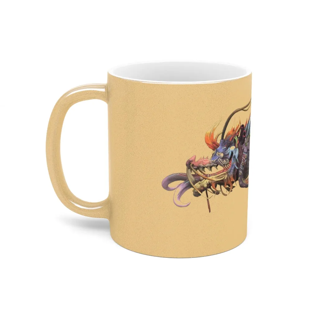 Ryuuk the Fish Dragon God Metallic Mug (Silver / Gold)