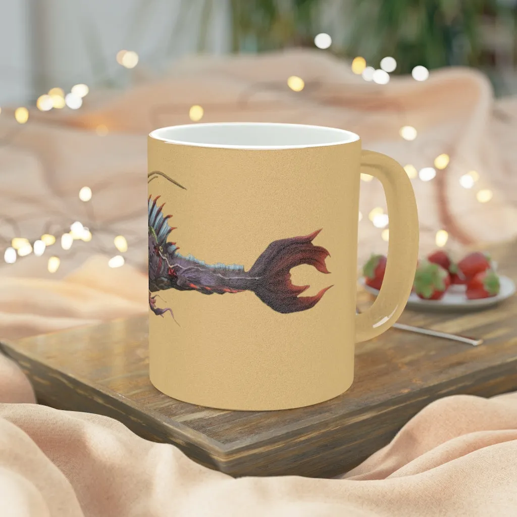 Ryuuk the Fish Dragon God Metallic Mug (Silver / Gold)