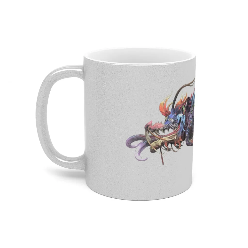 Ryuuk the Fish Dragon God Metallic Mug (Silver / Gold)