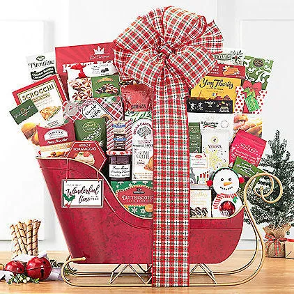 Sleigh Ride Extravaganza: Christmas Holiday Gift Basket