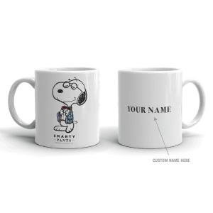 Snoopy Smarty Pants Personalized White Mug