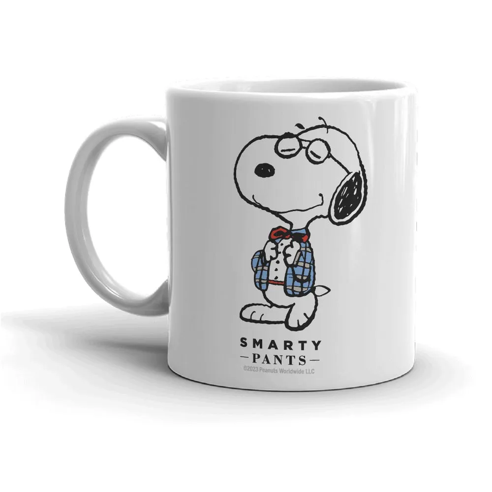 Snoopy Smarty Pants Personalized White Mug