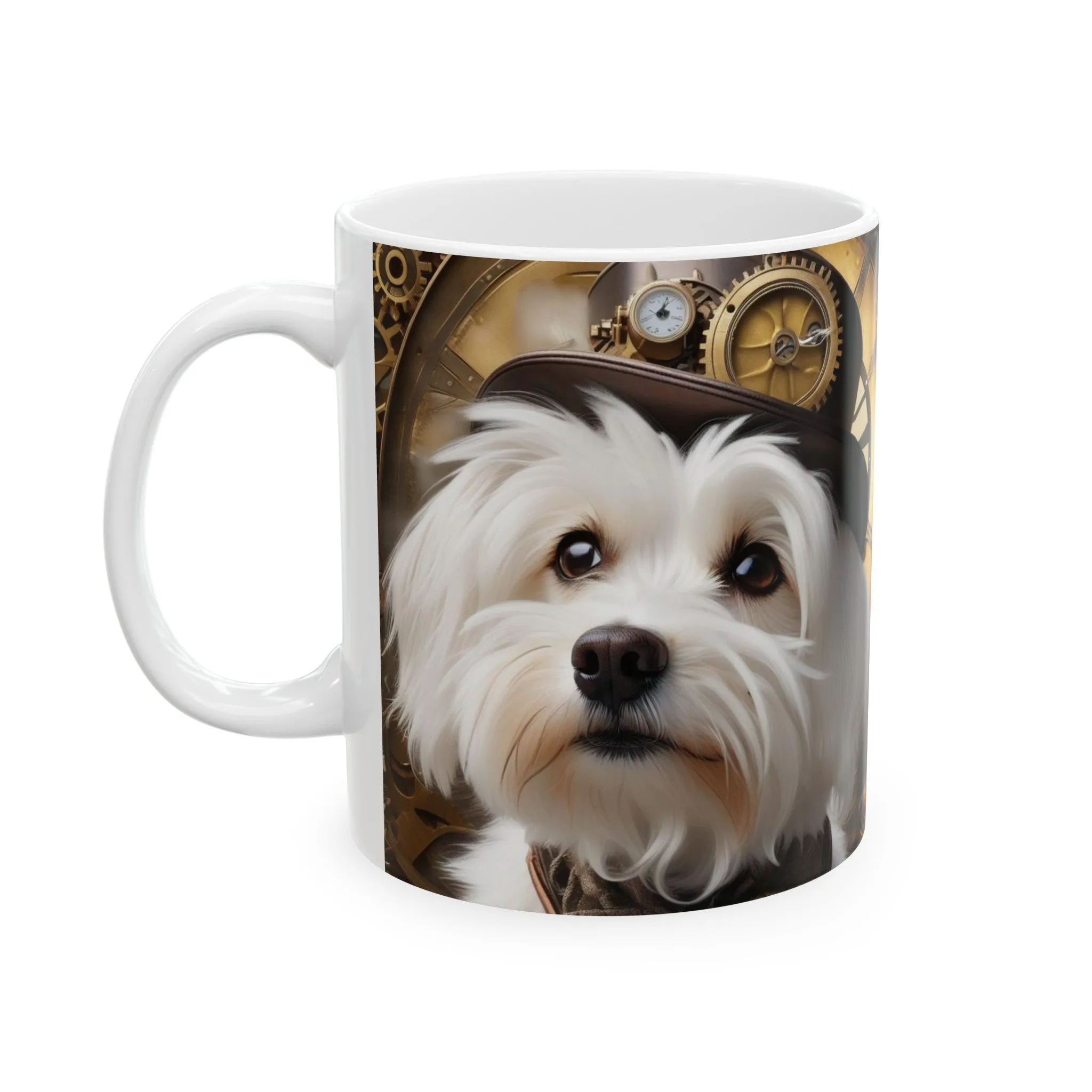 Steampunk Westie  Ceramic Mug, (11oz, 15oz)