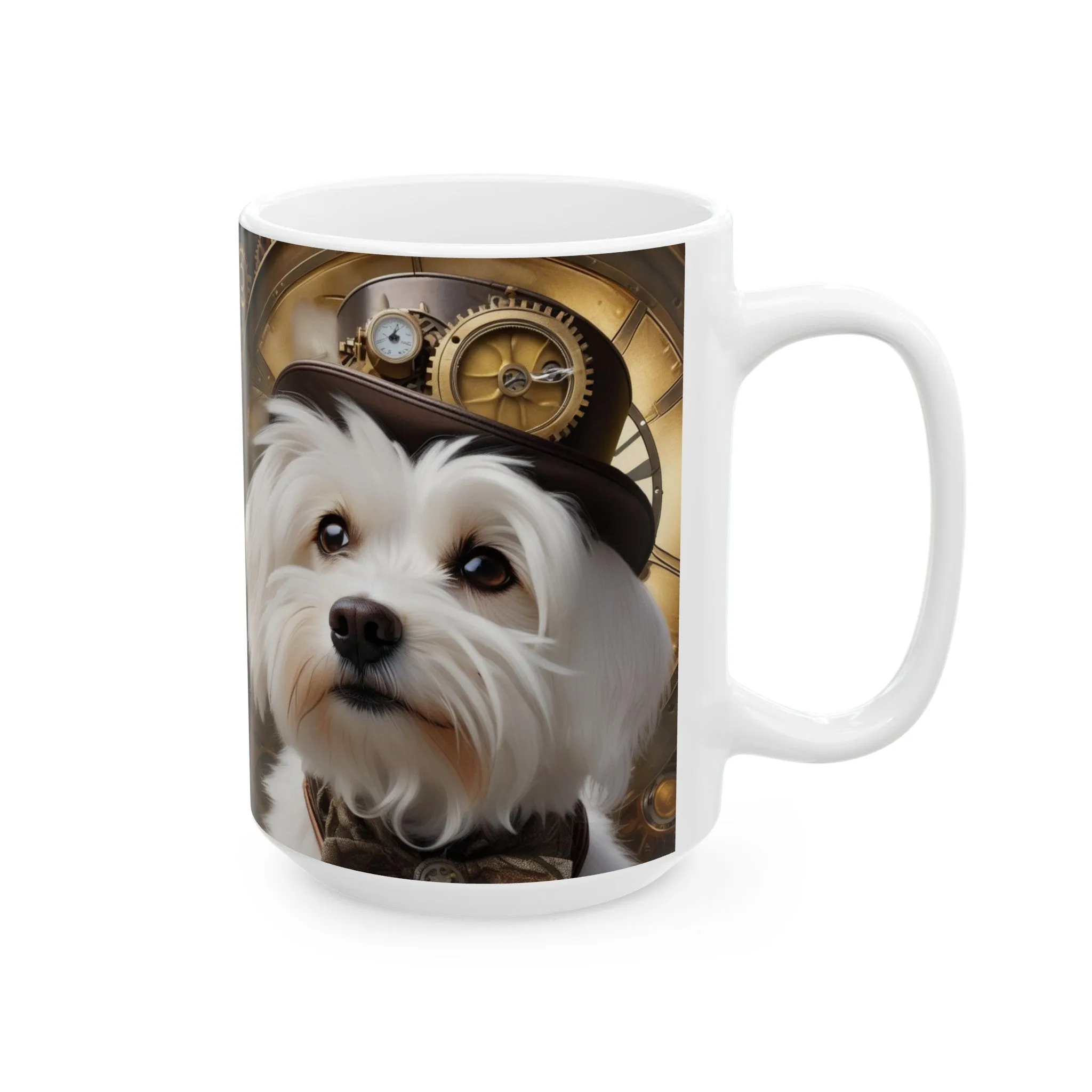 Steampunk Westie  Ceramic Mug, (11oz, 15oz)