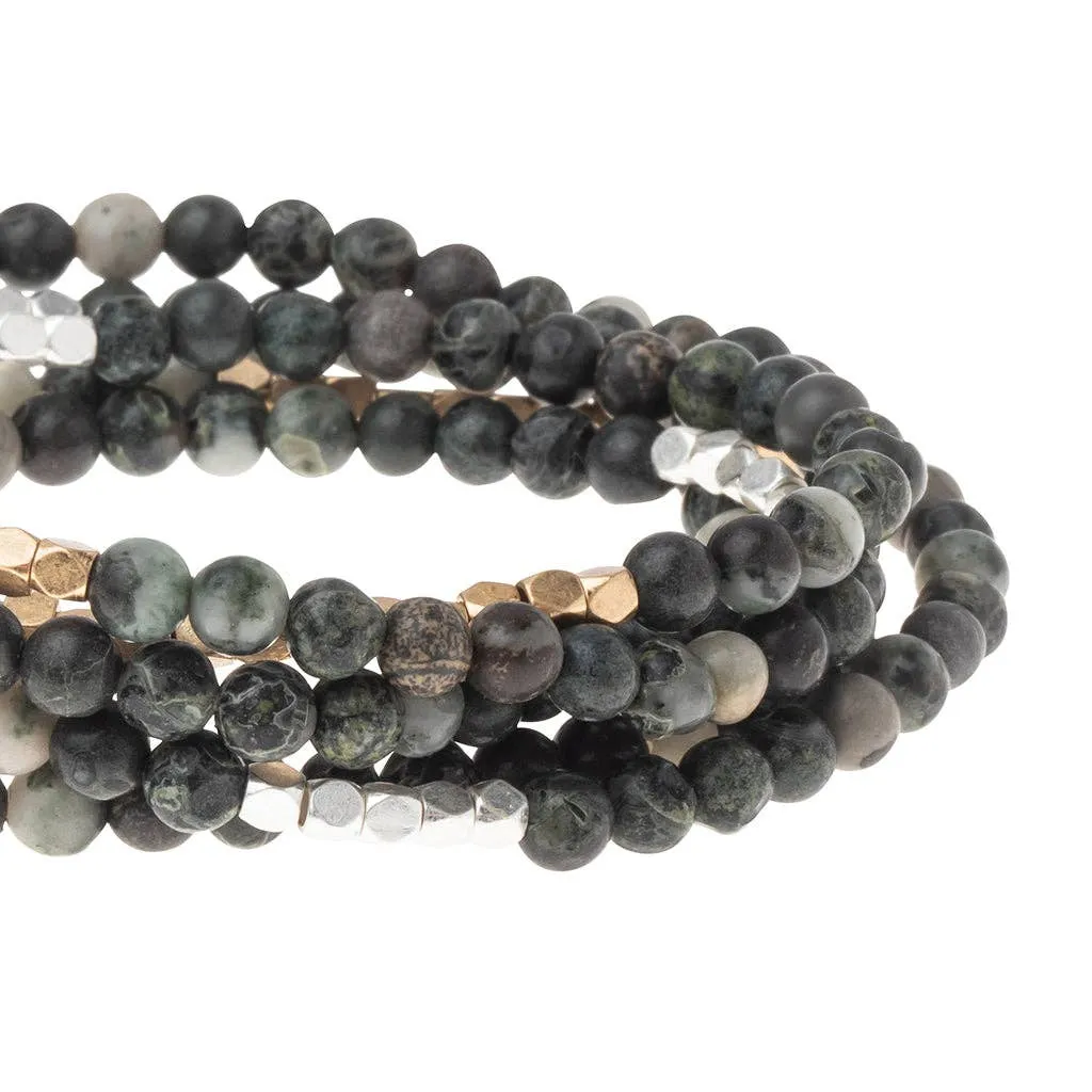 Stone Wrap - Kambaba Jasper Gold / Silver - Stone of Tranquility