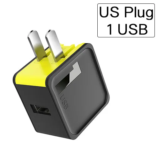 Sugar Mobile Phone Charger, ROCK 5V1A 5V2.4A 5V4A Universal Travel Phone USB Charger, 1 2 4 USB Wall Charger for iPhone Adapter