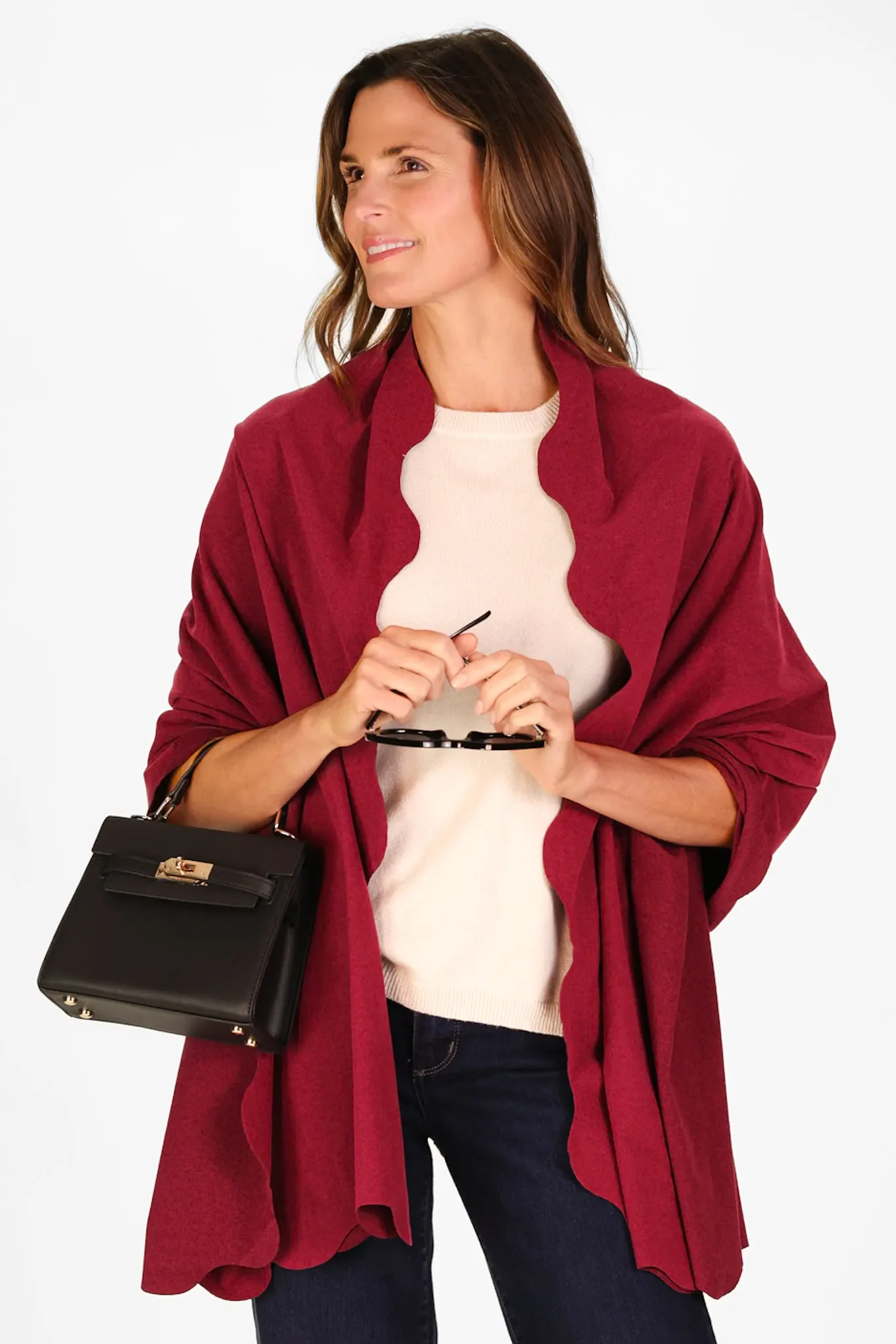 SuperSoft Lightweight Fleece Scarf in Pinot