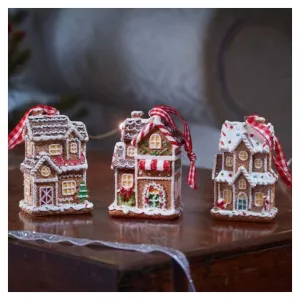 Three Kings Gingerbread Town House Pendant (Choice of 3)