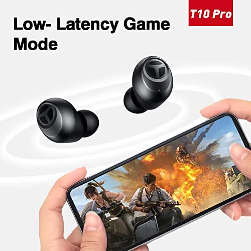 Tranya T10 Pro Wireless Earbuds Bluetooth 5.3 Bass Ipx7 Low Latency Game Mode