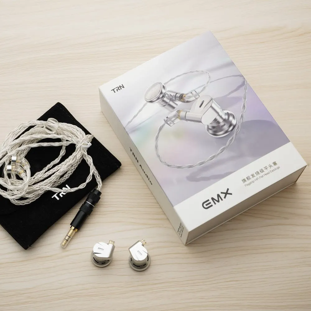 TRN EMX New Flagship Audiophile Dynamic Driver Flat Head Earphones