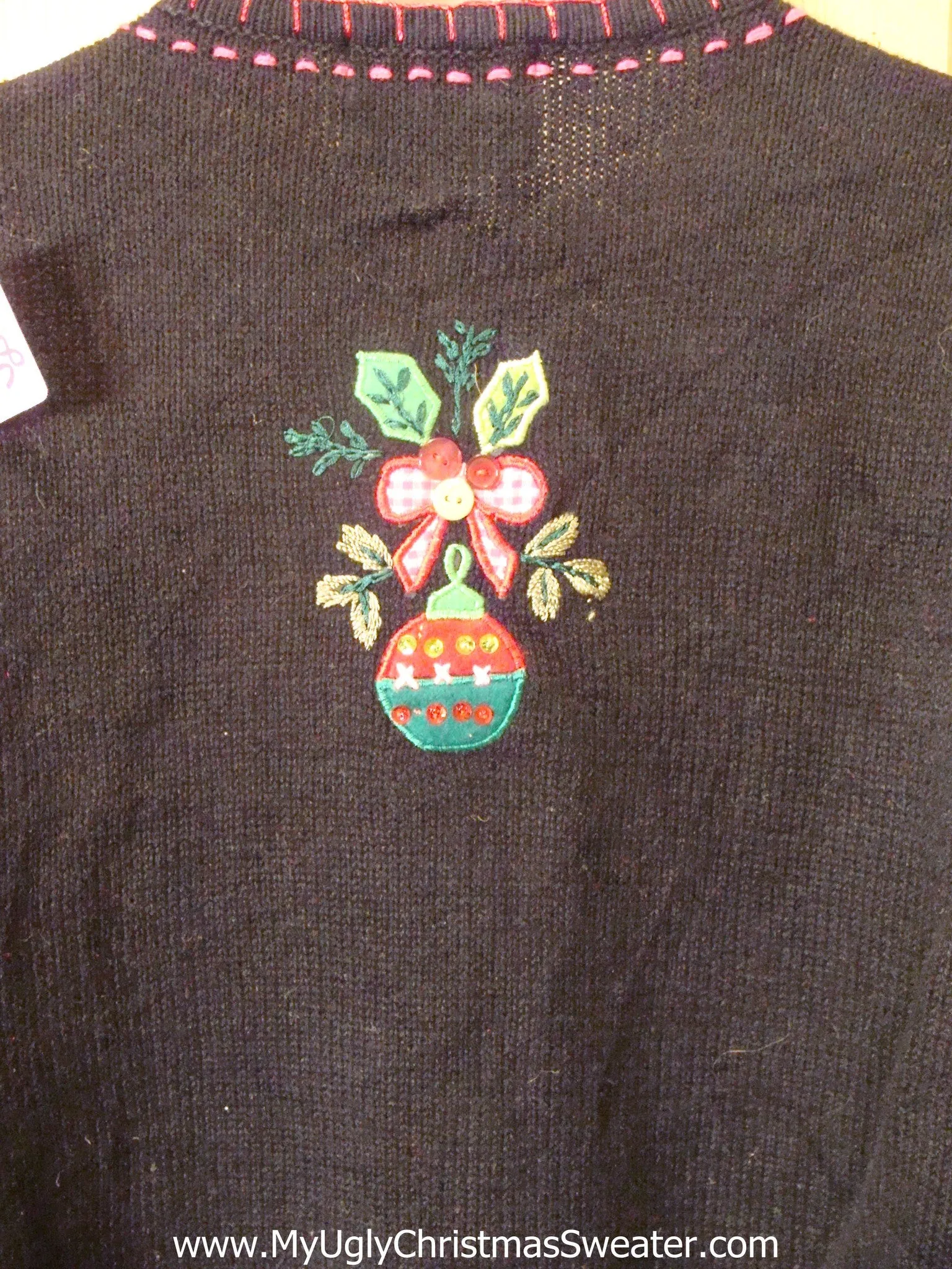 Ugly Christmas Sweater Two Sided Pullover with Tree