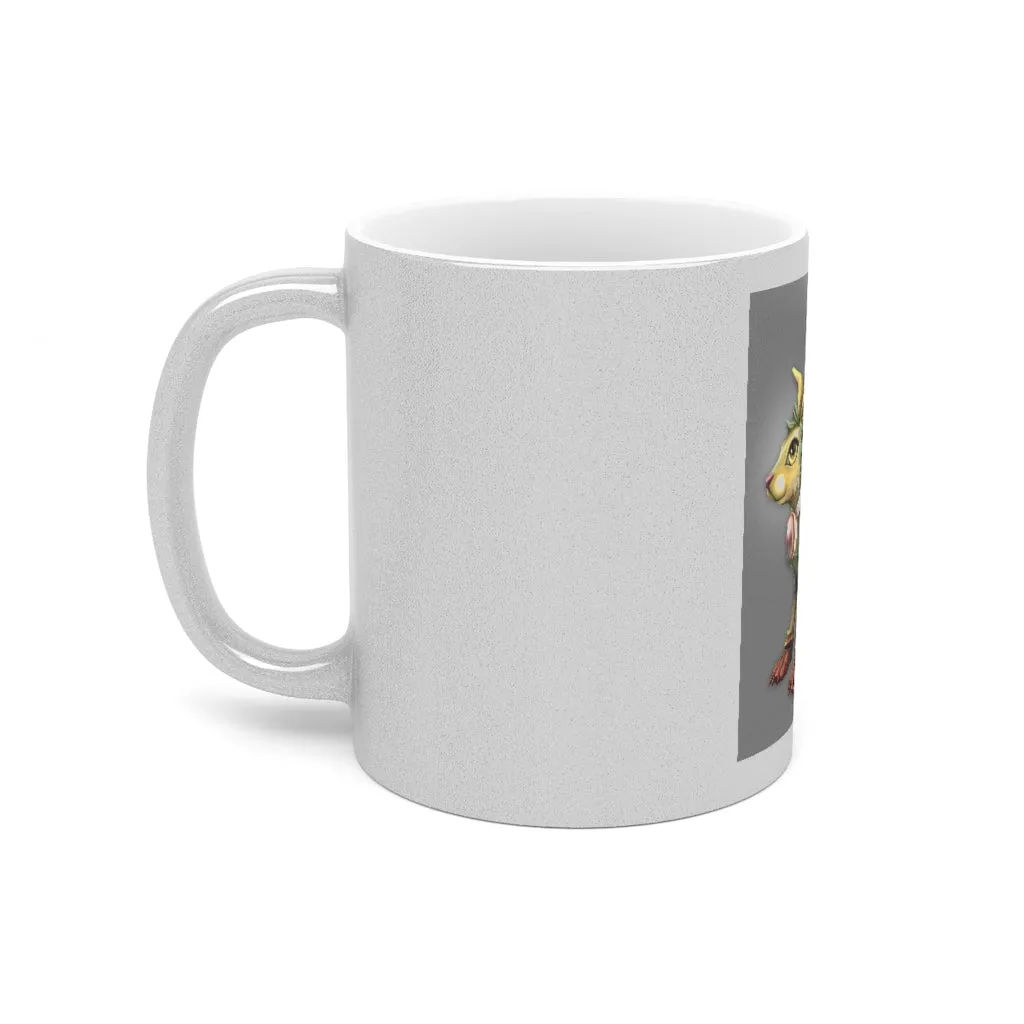 Yellow Amara Metallic Mug (Silver / Gold)