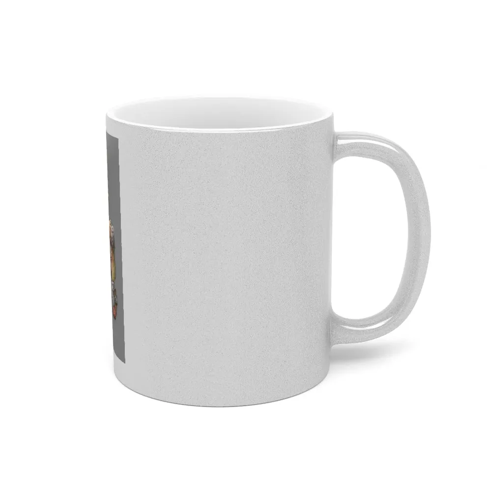 Yellow Amara Metallic Mug (Silver / Gold)